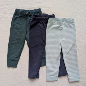 Hanna Andersson Kids' Leggings Set - Teal, Navy, and White Stripes